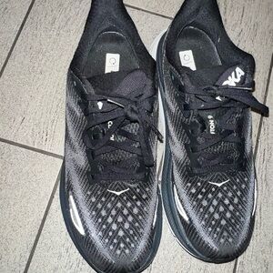 HOKA Clifton 9 Running Black Athletic Shoes